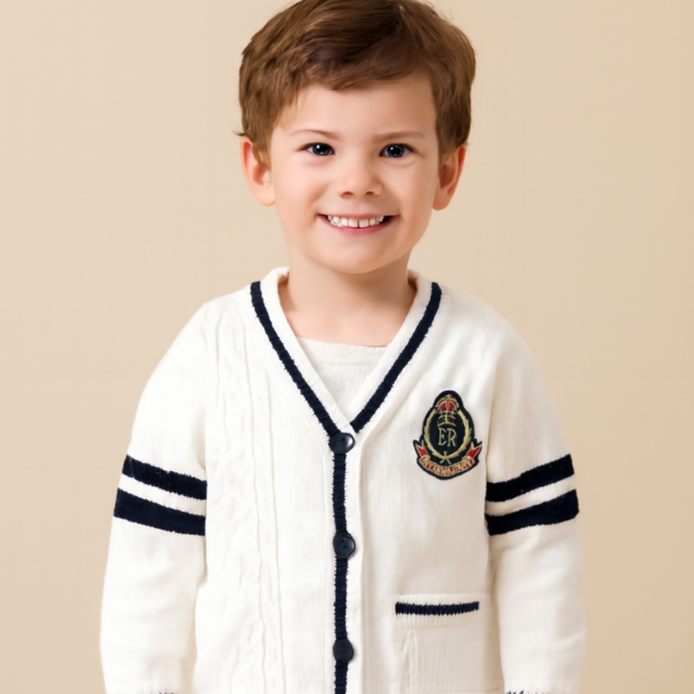 ! Little Charm Jongens Vest – Klassiek Gebreid Design