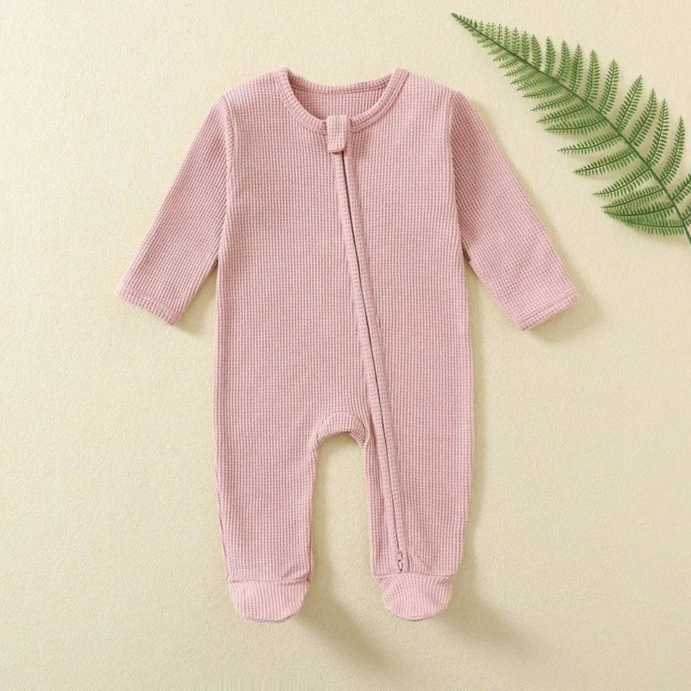 ! Biologisch Katoenen Baby Romper met Dubbele Rits